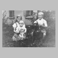 079-0052 Die Geschwister Lewerenz im Jahre 1937. Anneliese mit Armin und Manfred als Reiter.JPG